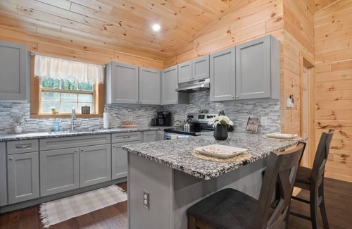 West Oneonta Cabine | New Luxury Log Cabin Lakefront w/ Kayaks & Hot Tub