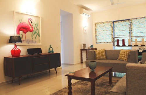 Sector 14 Appartement | Pink Flamingo - Un appartement moderne à Gurgaon