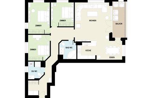 Meierhof Appartement | Piz Alpina die grosse, moderne Wohnung mit Bergsicht