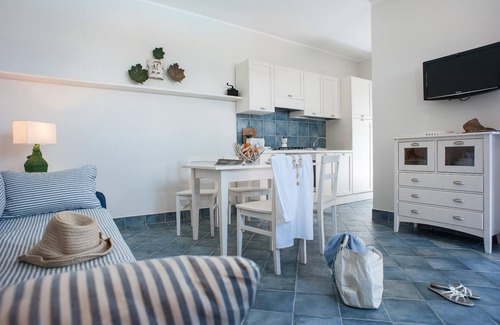 Villammare Appartement | Porpora - Apartment with sea view located inside the Residence le Ruve Bianche with swimming pool and private beach