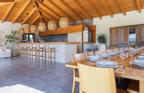 Kavros Villa | Résidence en front de mer avec personnel sur une plage de sable avec piscine privée de 150 m²