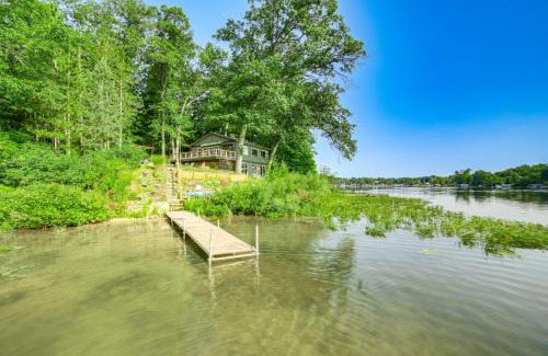 Smyrna Maison | Private Island Home in Belding with Dock and Grill!