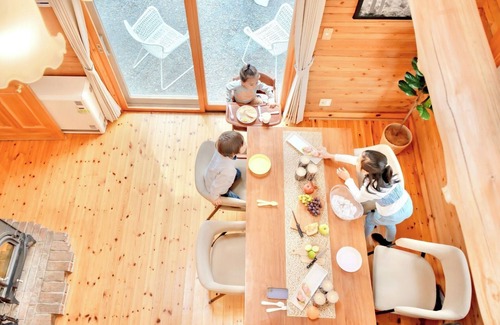 Sano Cottage | Private log house in Sano City with wood stove hammock board games and projector screen / Sano Tochigi