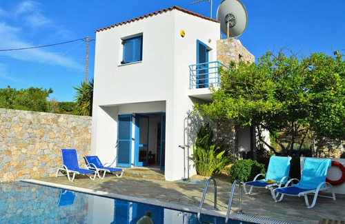 Platanias Villa | Piscine privée ★ Cuisine extérieure + BBQ ★ Vue sur la mer