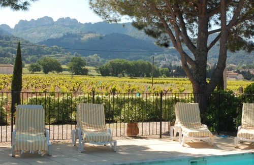Gigondas Maison | En Provence située au milieu des vignes avec vue imprenable et piscine