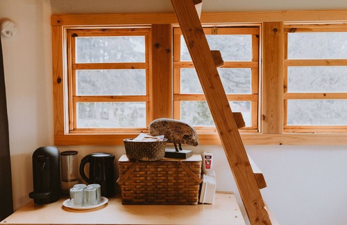 La Center Cabine | Quaint cabin farm stay with hot tub!