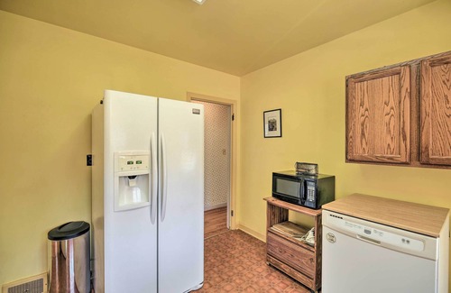 Atkins Maison | Quaint Creekside Home w/ Spacious Deck & Yard