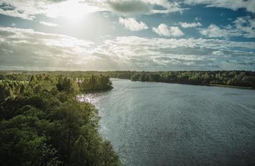 Stameriena Maison | Rātes Krasti - PĒRLE- holiday house with sauna and lakeview