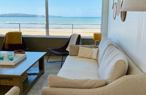 Saint-Michel-en-Greve Appartement | Rare, Vue pleine mer à 180°c surplombant la plage