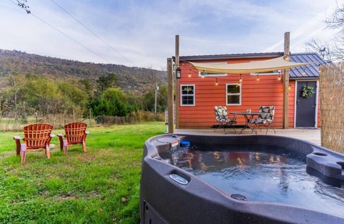 Wildwood Maison | Redbud Tiny Home with a Hot Tub and Mountain Views