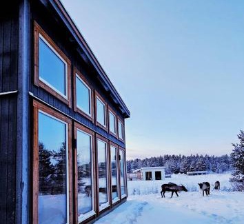 Jukkasjarvi Villa | Reindeer Riverfront Aurora lodge