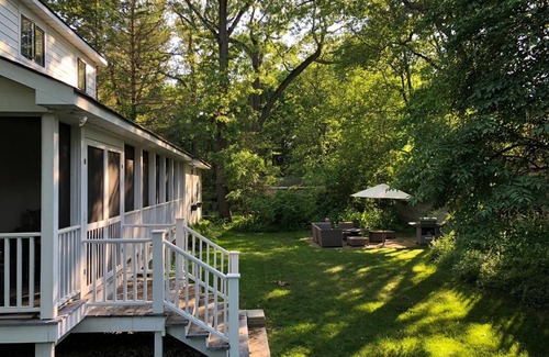 Michiana Maison | Remodeled Spacious Farmhouse-1 Block to Beach w/Gourmet Kitchen & Enclosed Porch