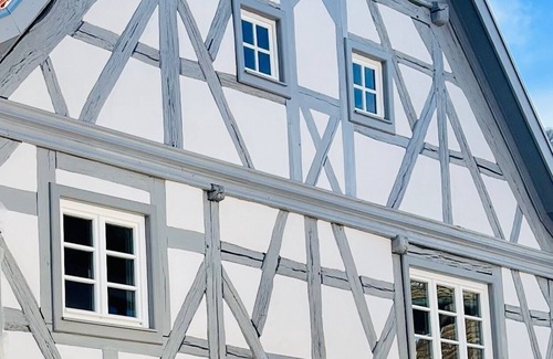 Nothweiler Maison | Renovated half-timbered house, Nothweiler house, old barn, traditional and modern