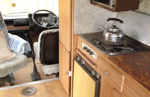 Ferrensby Maison | retro 70,s bedford camper with own hot tub , sauna and pool by reservation