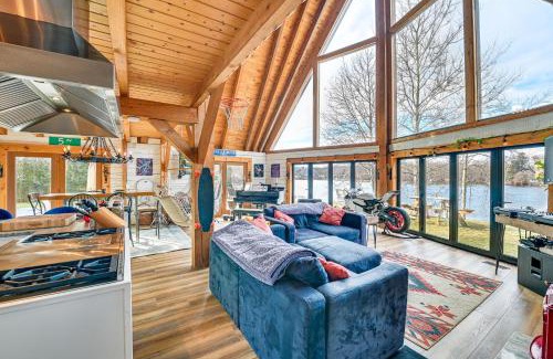Newtonville Maison | Riverfront A-Frame Cabin in Troy with Pool and Dock!