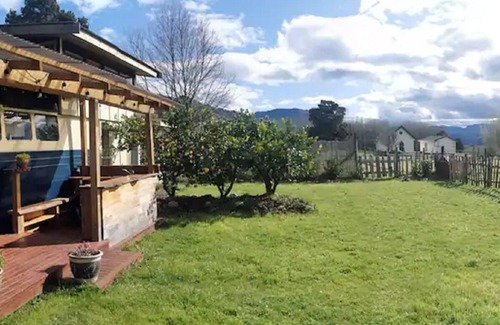 Murchison Maison | Riverside Bedford Bus with stunning valley views.