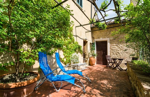 Montecastelli Maison | Maison de vacances d'époque avec fresques et terrasse