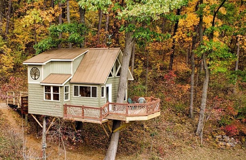 Jones Cottage | Lakeshore luxury treehouse: beautiful views, solitude, lake & fiber-optic WiFi