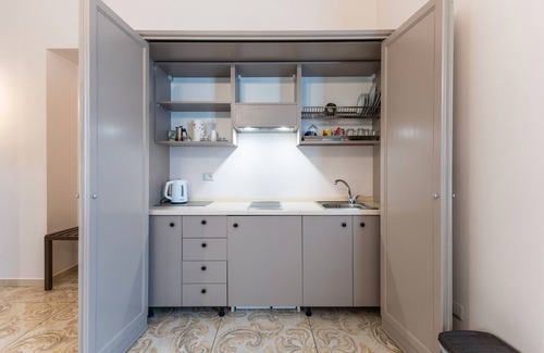 Licata Appartement | Chambre 'Al Duomo - Camera King' avec Terrasse partagée, Wi-Fi et Climatisation