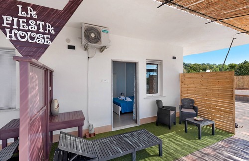 Capaccio-Paestum Appartement | Chambre 'La Fiesta' avec vue sur la mer, Wi-Fi et climatisation