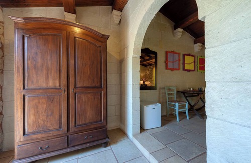 Vernole Appartement | Chambre 'Masseria Copertini - Cervo' avec terrasse privée, Wi-Fi et climatisation