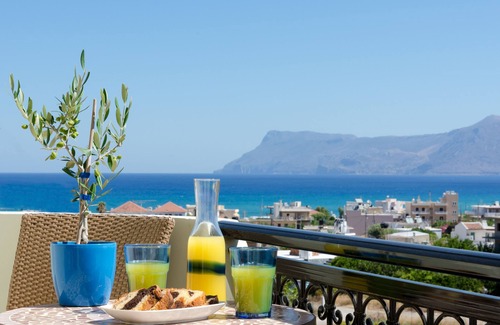 Kissamos Appartement | Rose Residence, appartement de luxe sur le toit-terrasse avec vue panoramique sur la mer