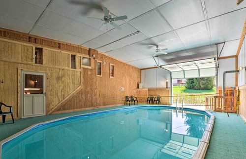 Rural Retreat Maison | Rustic Getaway w/ Indoor Pool, Fire Pit & Backyard