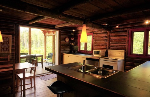 Mauricie Chalet De Ski | Saint Alexis Des Monts : Chalet traditionnel en bois rond en pleine nature