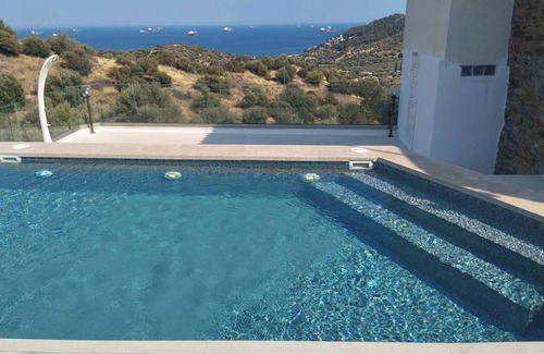 Salamis Villa | Saronic Citadel Villa castle: A dream villa tower in Salamina with pool