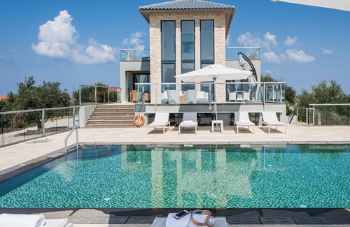 Tersanas Villa | Sea front luxury villa with sea and mountain views