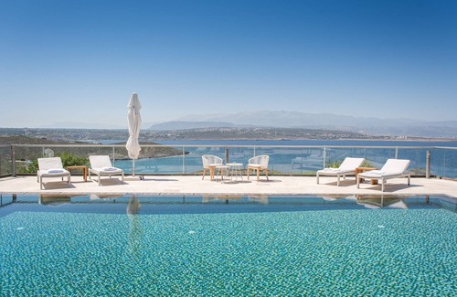 Tersanas Villa | Sea front luxury villa with sea and mountain views