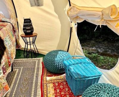 Rogersville Autre | Secluded Bell Tent with Outdoor Shower and Deck in Alabama