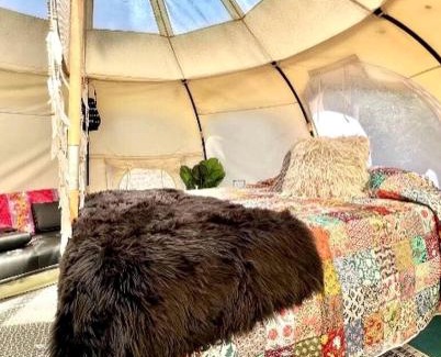 Rogersville Autre | Secluded Bell Tent with Outdoor Shower and Deck in Alabama