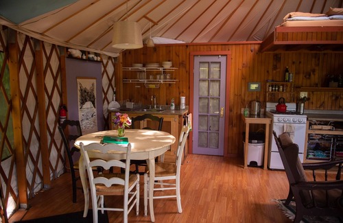 Trumansburg Cabine | Yourte Clean Yourte, niché en privé dans les bois et les jardins