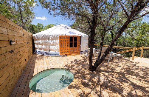 Dripping Springs Cabine | Secluded, Romantic Yurt w/Hot Tub at The Yurtopian - "Dottie"