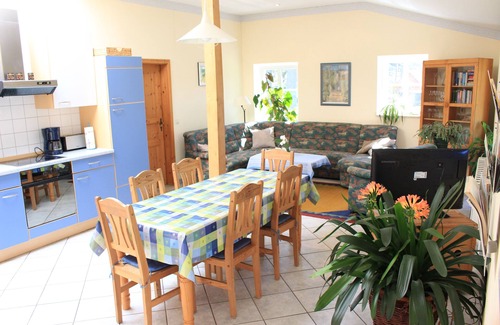 Wichtenbeck Appartement | Separate bright cornflower vacation apartment on a former farm
