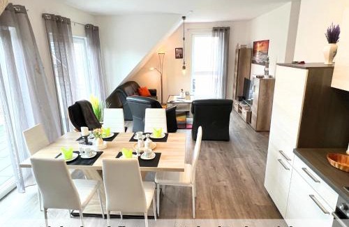 Papenburg Appartement | Serviced Apartment " Nautilus " Papenburg Großer Balkon Einbauküche Neubau 74 qm Free Wifi 2 Schlafzimmer