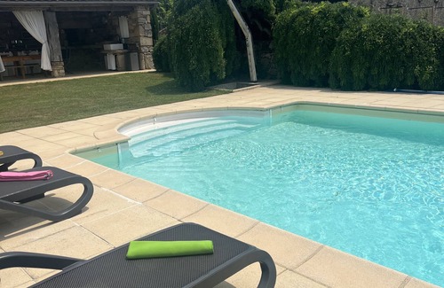 Lacapelle-Segalar Maison | Ensemble de 3 maisons en pierre avec piscine chauffée