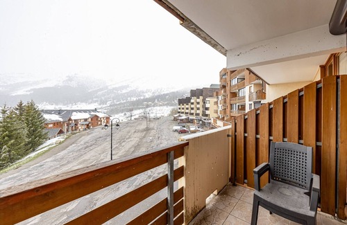 Saint-Francois-Longchamp Appartement | Estudio acogedor para 4 personas con balcón orientado al sur, en el corazón de las pistas y comercios