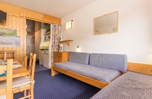 Arc-2000 Appartement | Studio ski aux pieds avec balcon et kitchenette, 4 pers