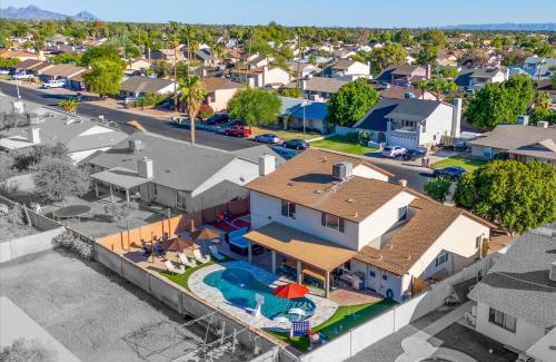 Copperwood Maison | Slide into Fun Pool Games Fire Pit Sport Court