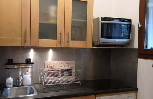 Claix Appartement | Small Duplex terrace on top floor with magnificent view of the Vercors mountains
