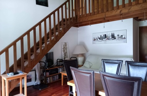 Claix Appartement | Small Duplex terrace on top floor with magnificent view of the Vercors mountains