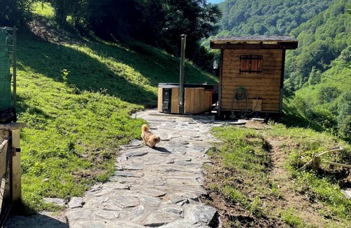 Osse-en-Aspe Maison | Petit Gîte-Maison sur propriété de 5 ha, piscine, sauna,salle sport,chevaux,ân