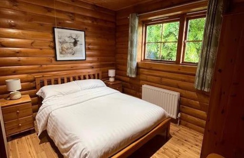 Aymestrey Appartement | Solid Log Cabin With Private Hot Tub - Oak