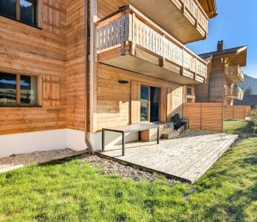 Morgins Appartement | Spacieux appartement Morgins cheminée, terrasse et jardin