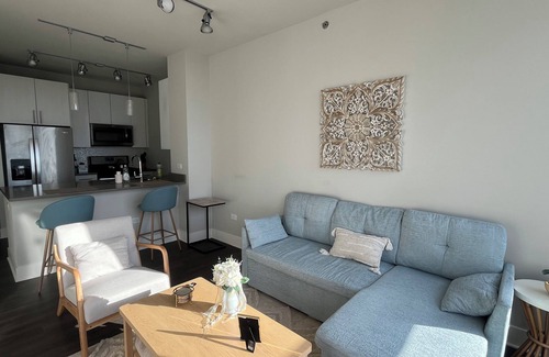 The Loop Appartement | Spacious 1 bd sleeps 4 quiet and near Michigan Ave