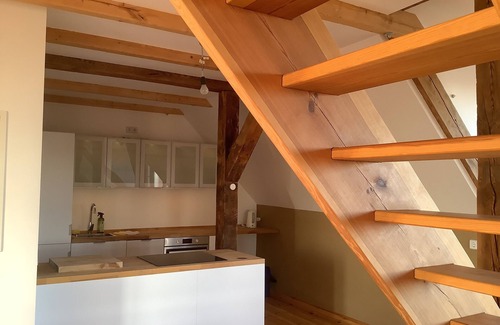 Liepe Appartement | Spacious architect's apartment, swimming pond, sauna, bird tours