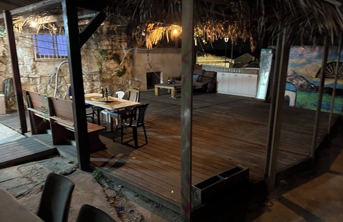 Safed Old City Maison | Spacious Family home with huge patio steps above HaAri and amazing view of Meron