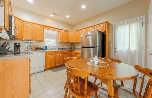 Christiansburg Maison | Spacious family home with multiple bedrooms, full kitchen, porch, and quaint backyard.